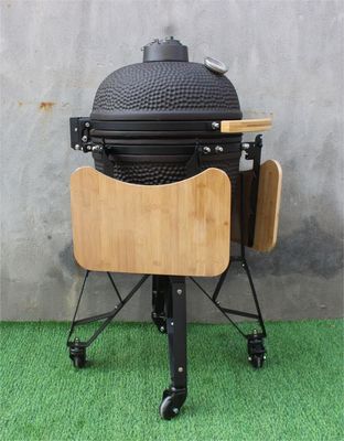Matowy czarny kolor 50 cm 20-calowy grill Kamado na zewnątrz, węgiel drzewny
