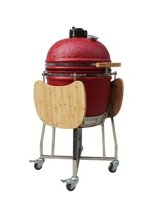 22-calowy ceramiczny grill węglowy Outdoor Kamado Red Color Fired Resistance