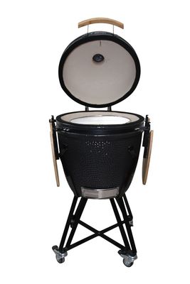 Kolor czarny 57 cm 22-calowy grill Kamado Ceramiczne naczynia kuchenne