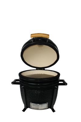 Zewnętrzny grill węglowy 16 cali Kamado Ceramiczny kolor czarny 40 cm