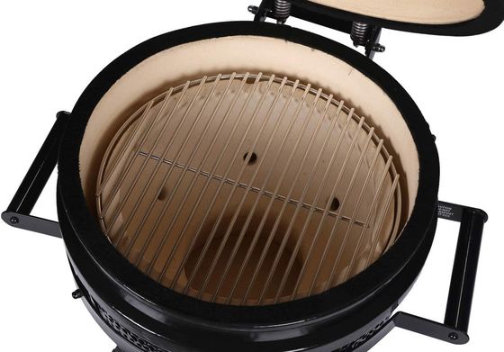 Zewnętrzny grill węglowy 16 cali Kamado Ceramiczny kolor czarny 40 cm