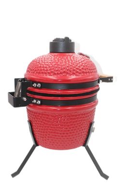 Zewnętrzny grill węglowy 13 cali Kamado w kolorze czerwonym 32 cm