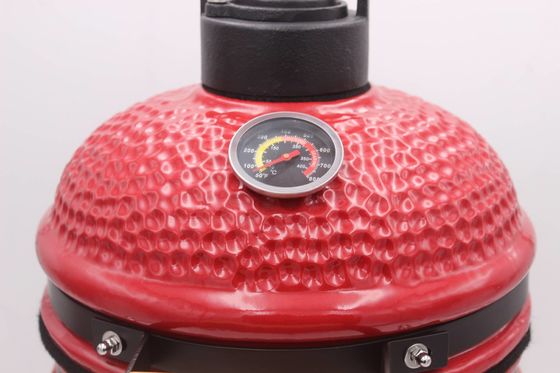 Zewnętrzny grill węglowy 13 cali Kamado w kolorze czerwonym 32 cm