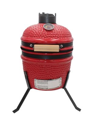 Zewnętrzny grill węglowy 13 cali Kamado w kolorze czerwonym 32 cm