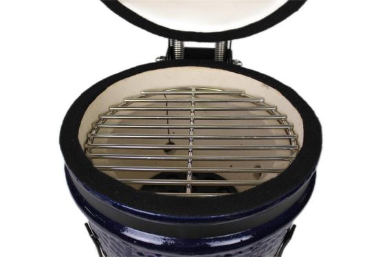 Ceramiczny grill Kamado 13 cali na węgiel drzewny w kolorze granatowym 32 cm