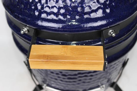 Ceramiczny grill Kamado 13 cali na węgiel drzewny w kolorze granatowym 32 cm