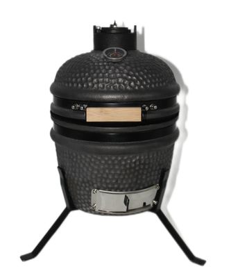 Matowy czarny 13-calowy grill Kamado 32 cm ceramiczny na zewnątrz