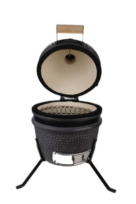Matowy czarny 13-calowy grill Kamado 32 cm ceramiczny na zewnątrz