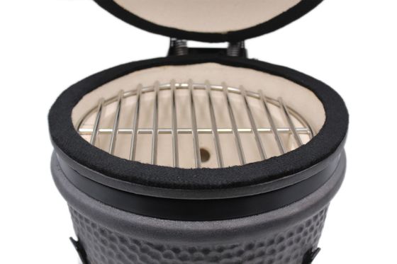 Matowy czarny 13-calowy grill Kamado 32 cm ceramiczny na zewnątrz