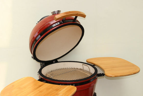 Tropikalny czerwony kolor 18-calowy grill Kamado 48 cm ceramiczny węgiel drzewny