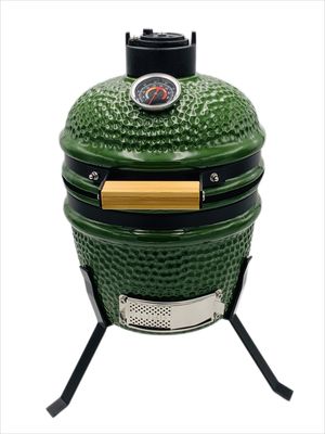 13-calowy 32-centymetrowy ceramiczny grill Kamado na zewnątrz w kolorze zielonym