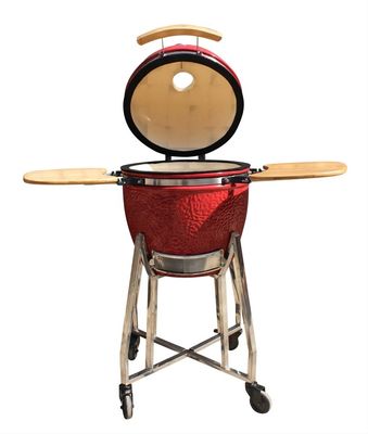 Ceramiczny grill Kamado 44 cm 17 cali Naczynia kuchenne w kolorze królewskiej czerwieni