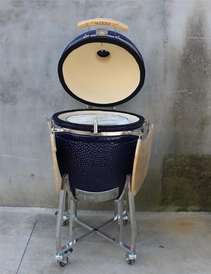 Granatowy kolor 22-calowy grill Kamado o wysokiej odporności na ogień ceramiczny