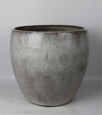Okrągłe szare ceramiczne doniczki na rośliny zewnętrzne 16 '' 20'' 25''