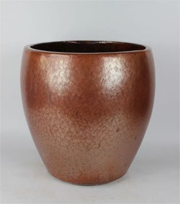 Okrągłe szare ceramiczne doniczki na rośliny zewnętrzne 16 '' 20'' 25''