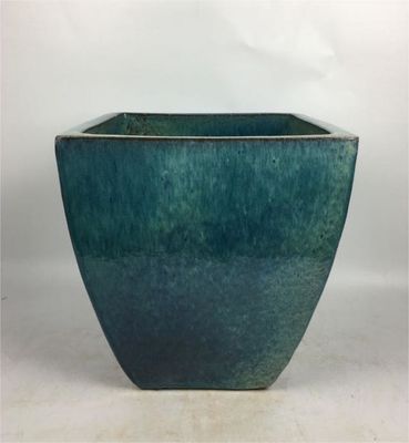 Kwadratowa 3 szkliwiona ceramiczna doniczka zewnętrzna ręcznie robiona na wysokim ogniu