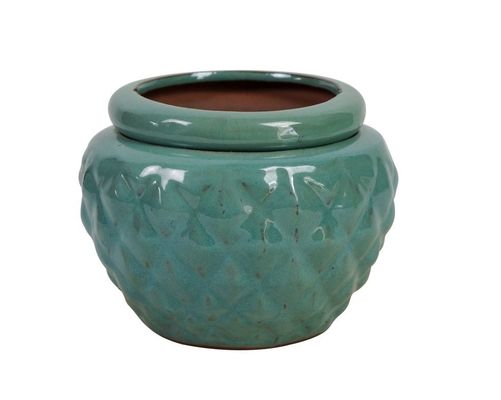 6,5-calowy samonawadniający się szklany garnek ceramiczny dla roślin 16,5 x 12,5 cm