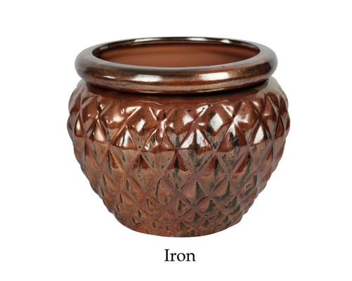 6,5-calowy samonawadniający się szklany garnek ceramiczny dla roślin 16,5 x 12,5 cm