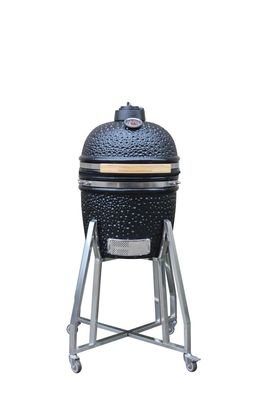 Ceramiczny 15-calowy grill Kamado w kolorze czarnym 39 cm Naczynia kuchenne