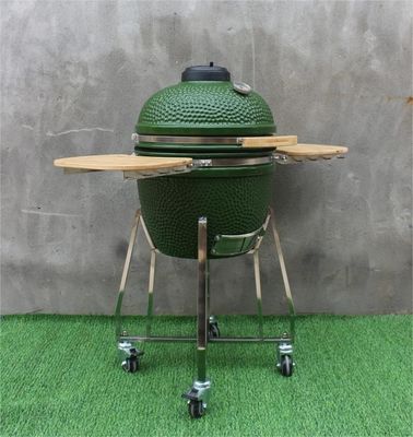 Ceramiczny grill węglowy 18 cali Kamado w kolorze zielonym 48 cm