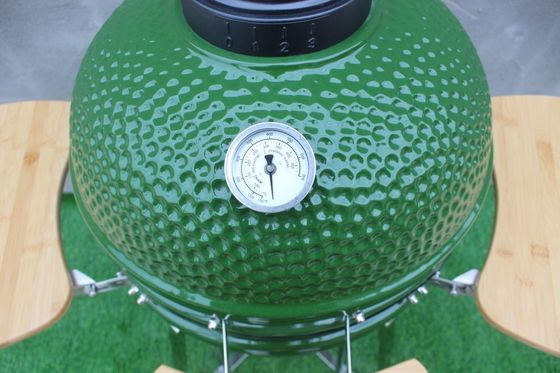 Outdoor 48cm 18-calowy grill Kamado w kolorze zielonym ze stali nierdzewnej