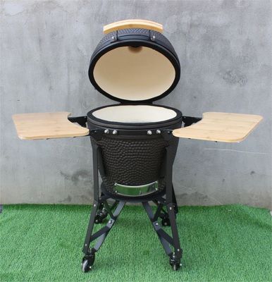 Matowy czarny kolor 50 cm 20-calowy grill Kamado na zewnątrz, węgiel drzewny
