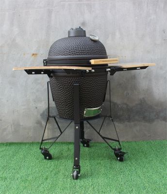 20-calowy ceramiczny grill węglowy w kolorze matowej czerni 51 cm na zewnątrz