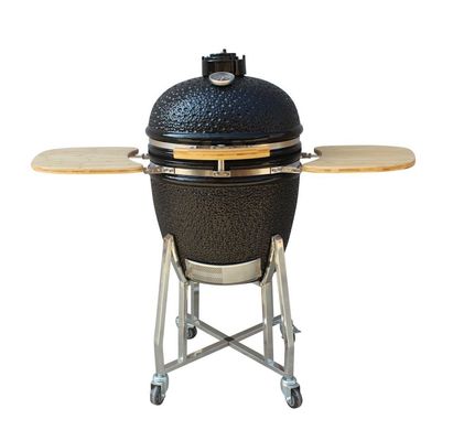 Outdoor Charcoal 22-calowy grill Kamado o wysokim stopniu odporności na ogień Błyszcząca czerń
