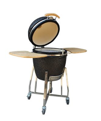Outdoor Charcoal 22-calowy grill Kamado o wysokim stopniu odporności na ogień Błyszcząca czerń